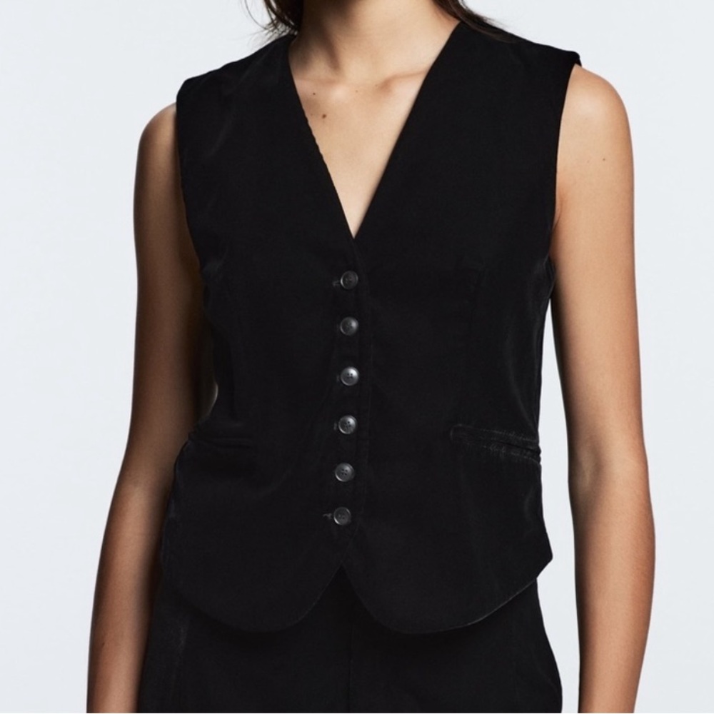 Zara velvet vest
